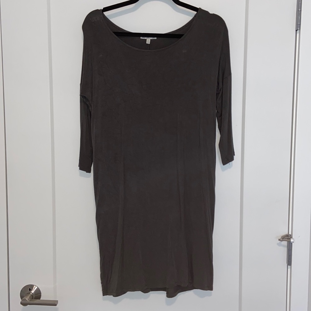Charlotte Russe dark grey/green jersey knit dress